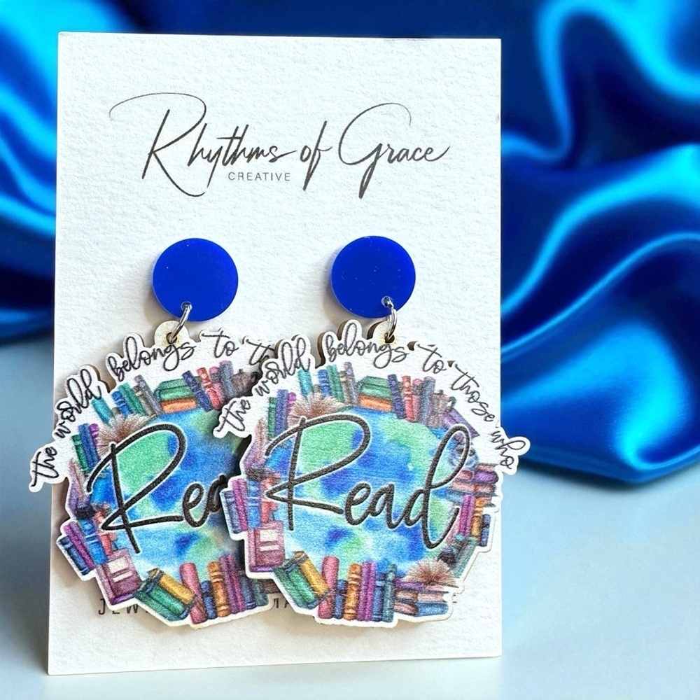 Bookish Baubles: Librarian Dangle Earrings for Literary Lovers! NWT Book Jewelry